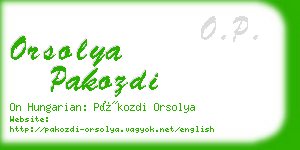 orsolya pakozdi business card